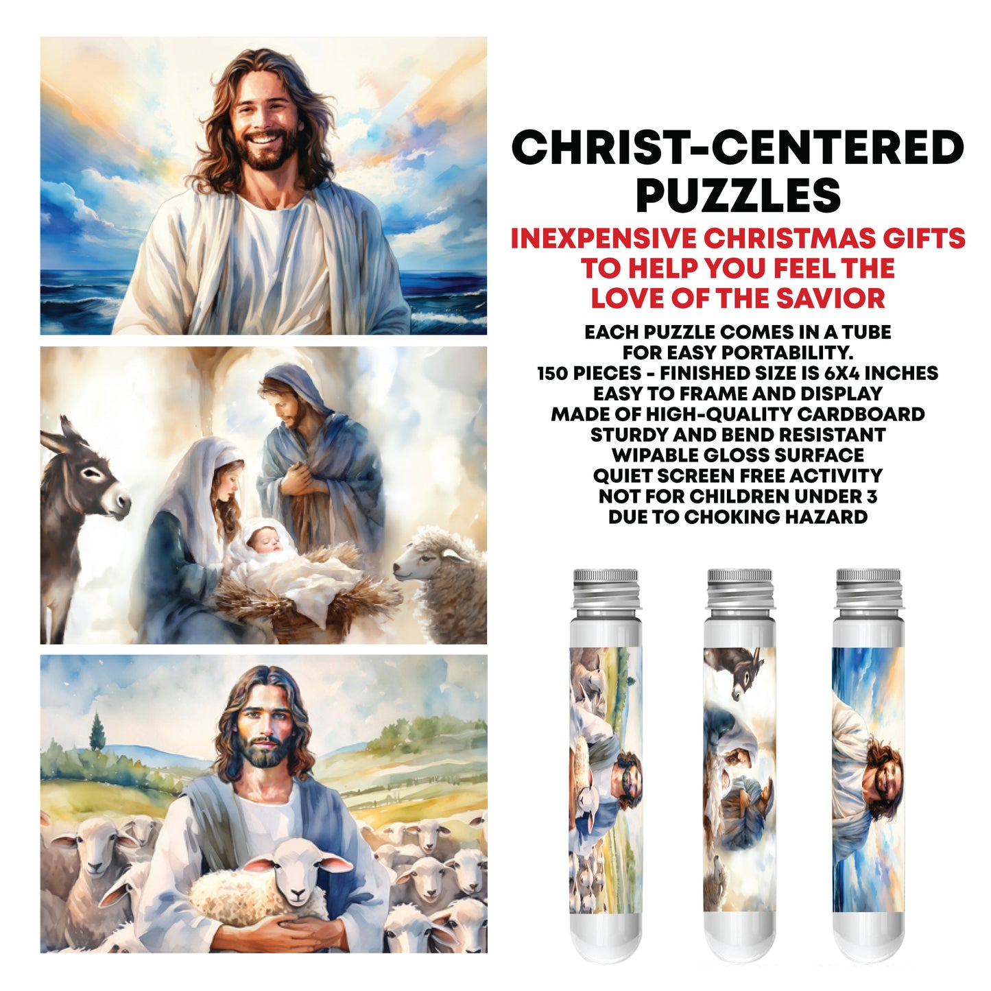 Christ-centered Mini Puzzles in a Tube