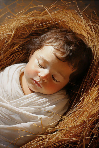 "Peaceful Year" Art Collection- 10 20x30 inch images of the Savior and magnetic hanging frame