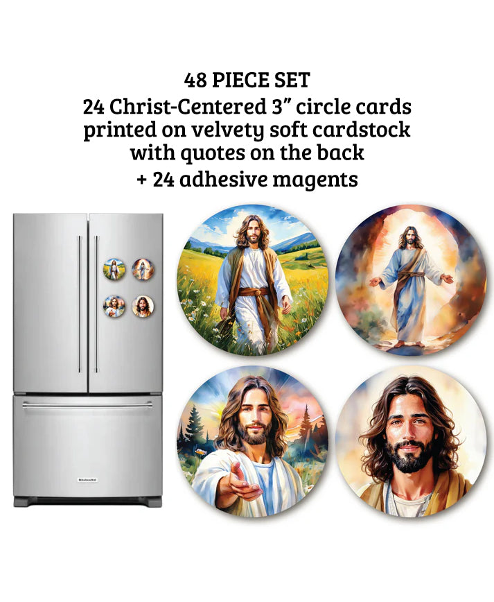 24 Church Magnet Handouts- Christ-centered art magnets with quotes from LDS General Authorities