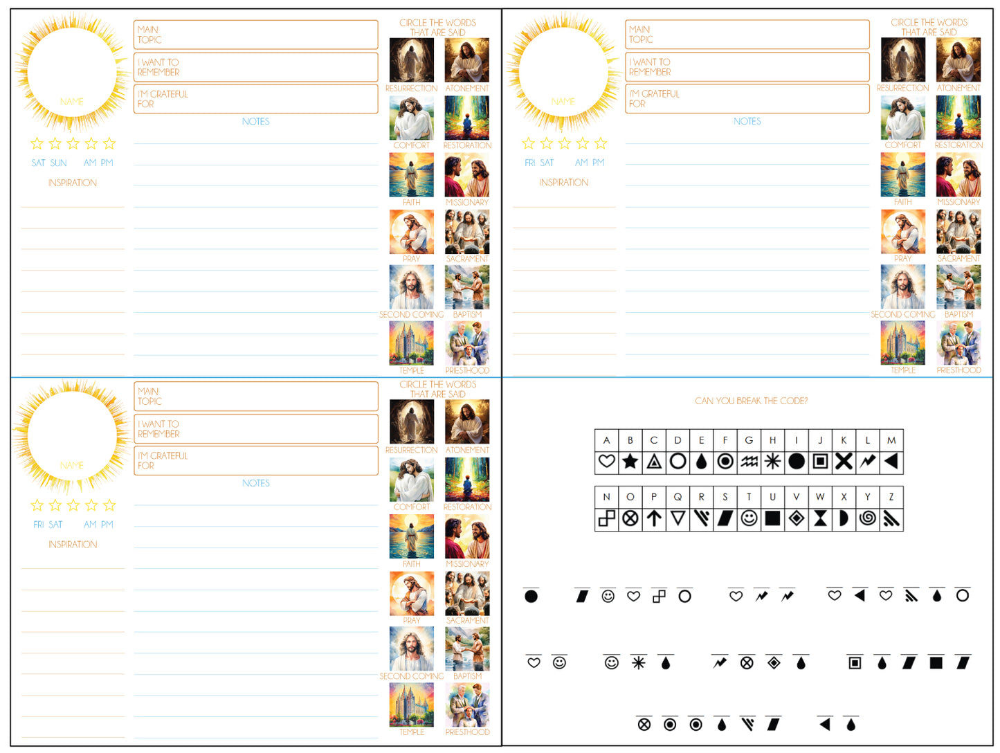 General Conference Journal and Sticker Sheet