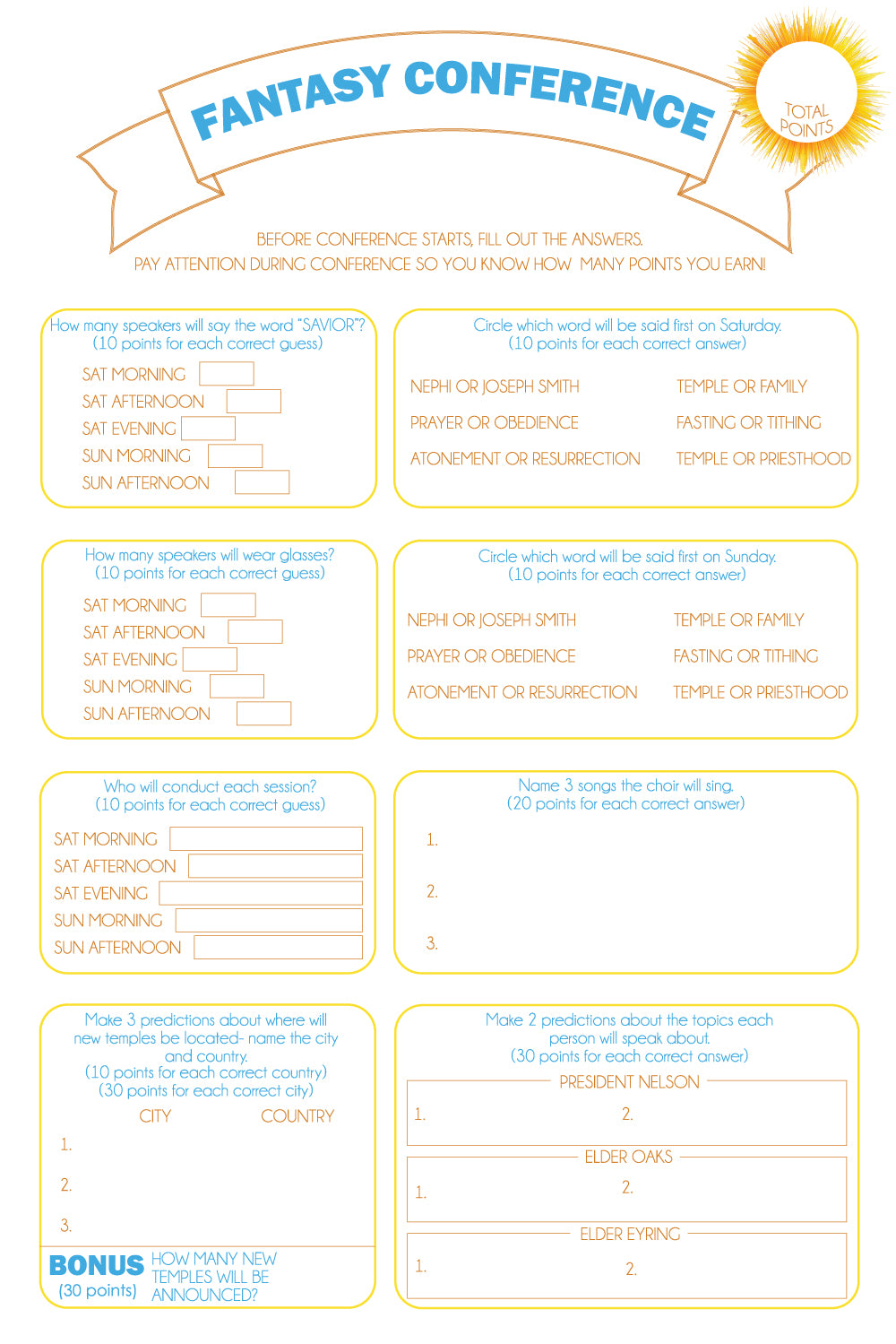 General Conference Journal and Sticker Sheet