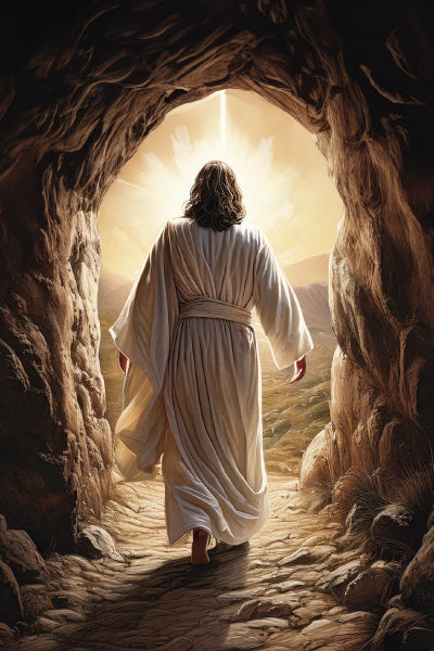 "Peaceful Year" Art Collection- 10 20x30 inch images of the Savior and magnetic hanging frame
