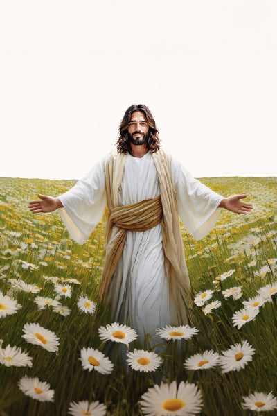 "Peaceful Year" Art Collection- 10 20x30 inch images of the Savior and magnetic hanging frame