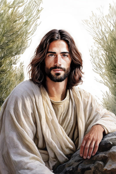 "Peaceful Year" Art Collection- 10 20x30 inch images of the Savior and magnetic hanging frame