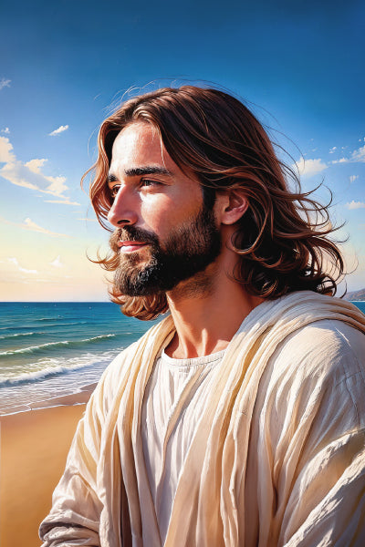 "Peaceful Year" Art Collection- 10 20x30 inch images of the Savior and magnetic hanging frame