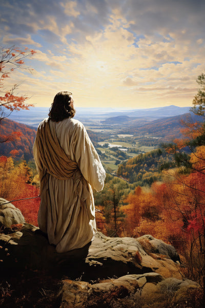 "Peaceful Year" Art Collection- 10 20x30 inch images of the Savior and magnetic hanging frame
