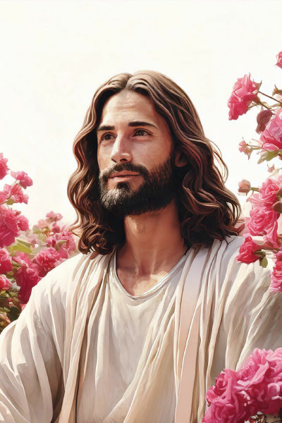 "Peaceful Year" Art Collection- 10 20x30 inch images of the Savior and magnetic hanging frame