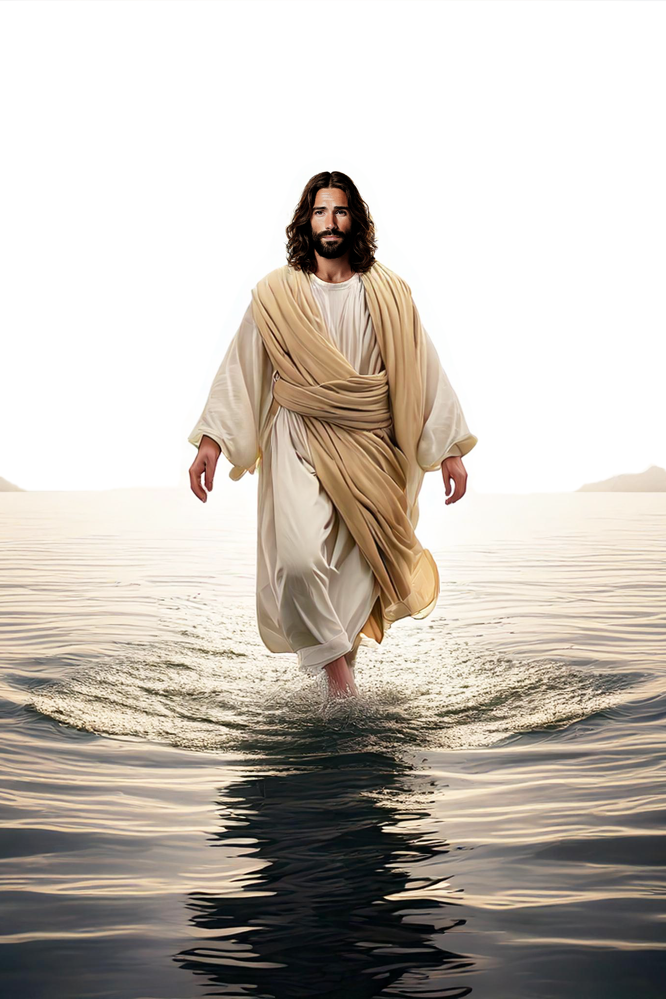 "Peaceful Year" Art Collection- 10 20x30 inch images of the Savior and magnetic hanging frame