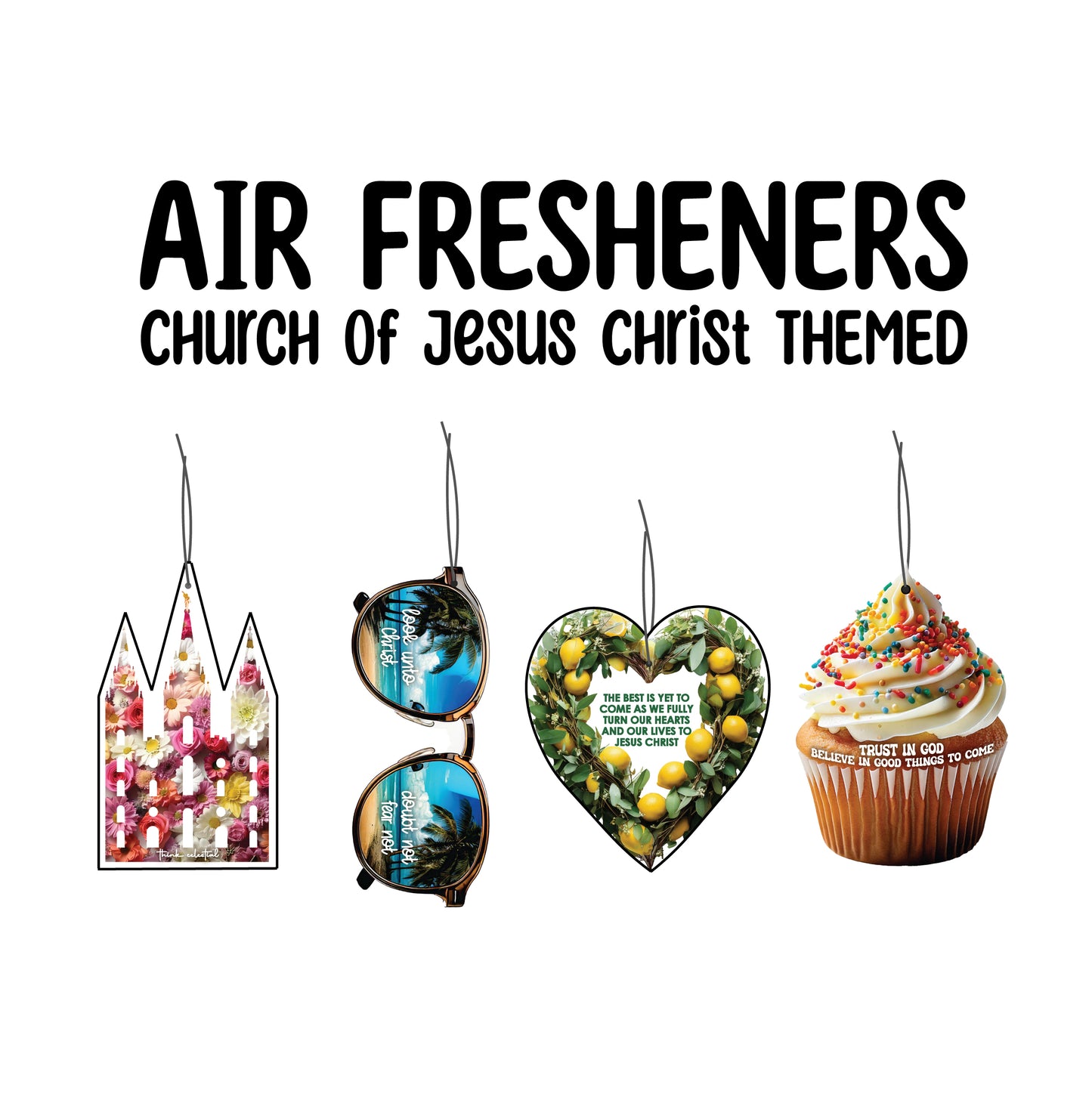 Hanging Air Freshener- 4 choices- Church of Jesus Christ LDS Themed