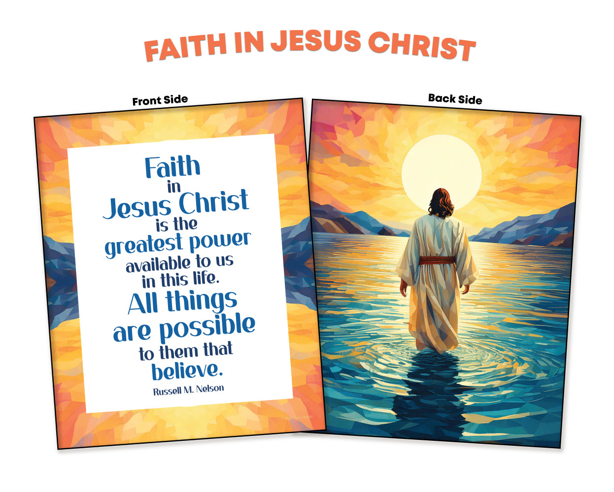 5x7 inch Prints for Come Follow Me, double-sided