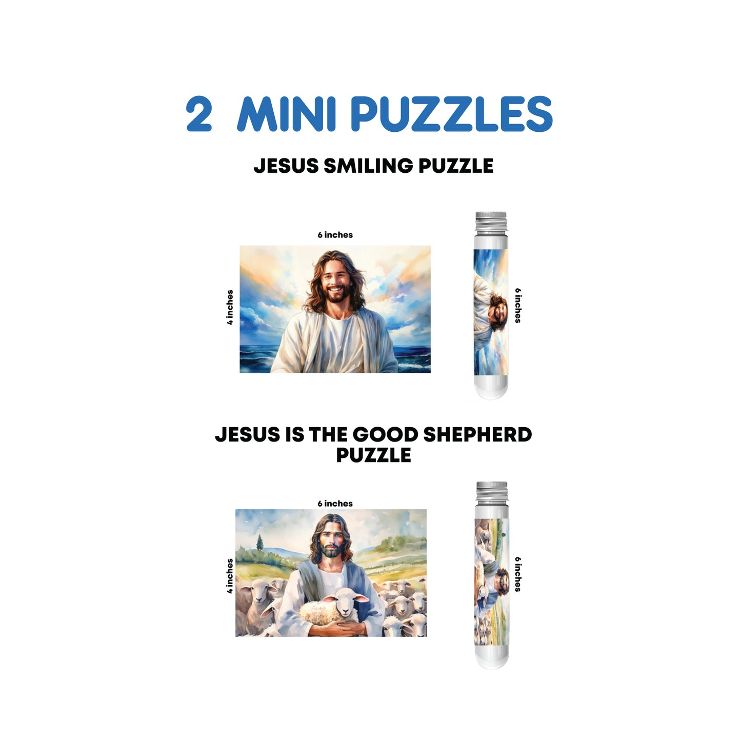 2 Christ-centered Mini Puzzles in a Tube