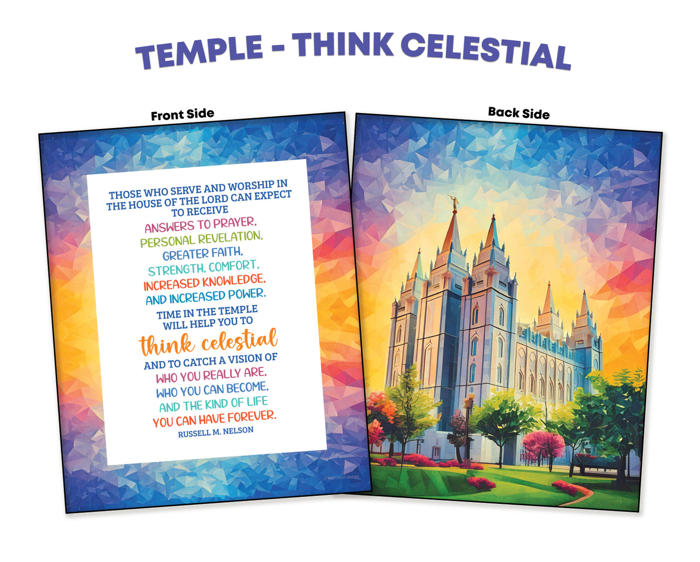 5x7 inch Prints for Come Follow Me, double-sided