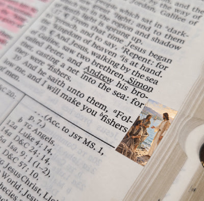 56 New Testament Scripture Margin Stickers | Come, Follow Me 2027 | Doctrinal Mastery Stickers