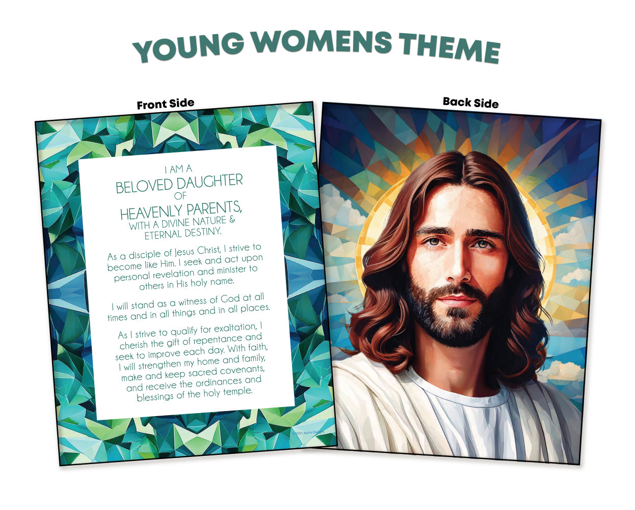5x7 inch Prints for Come Follow Me, double-sided