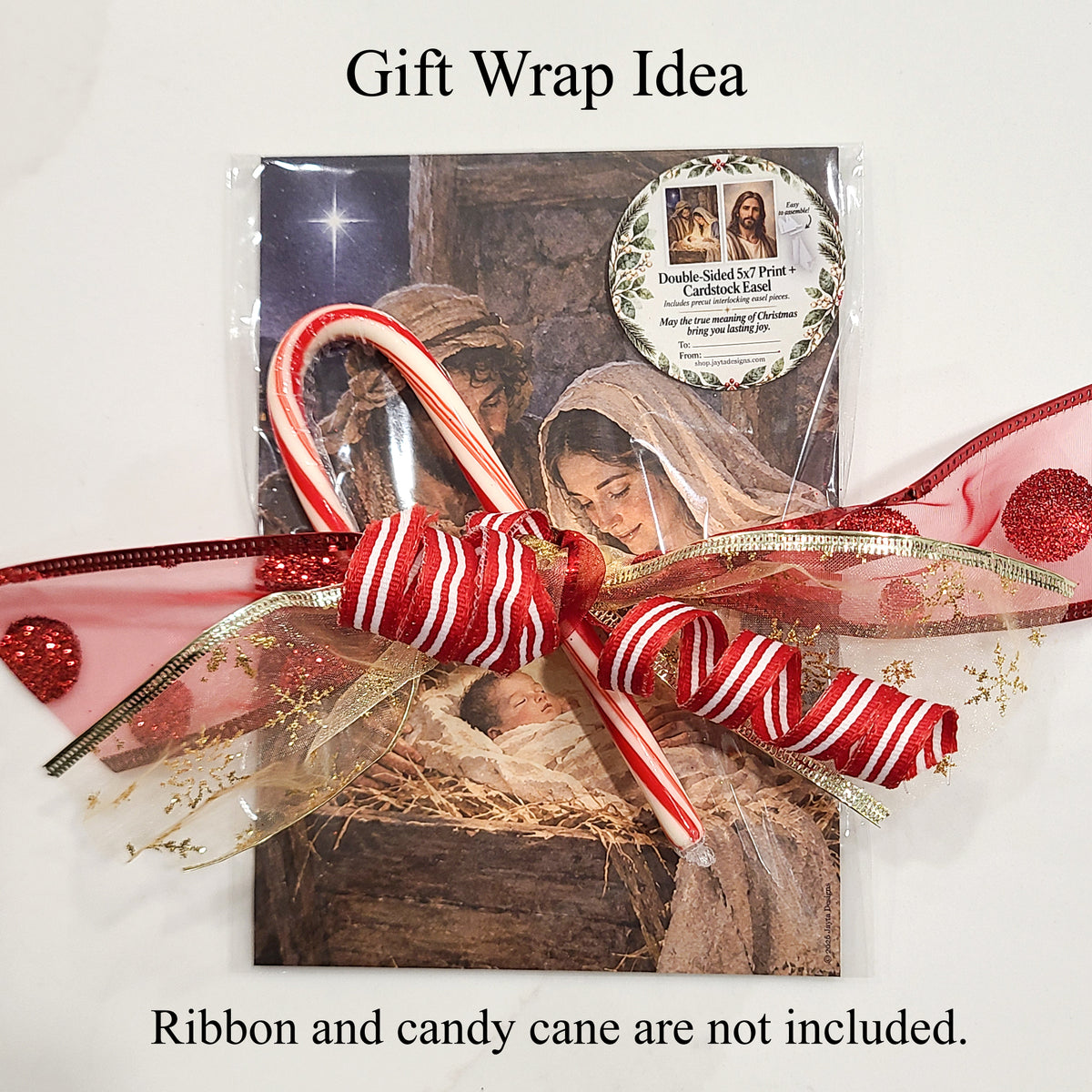 Double-Sided 5x7 Print + Easel Set for Christmas Gifts- Display during the Christmas Season and All Year