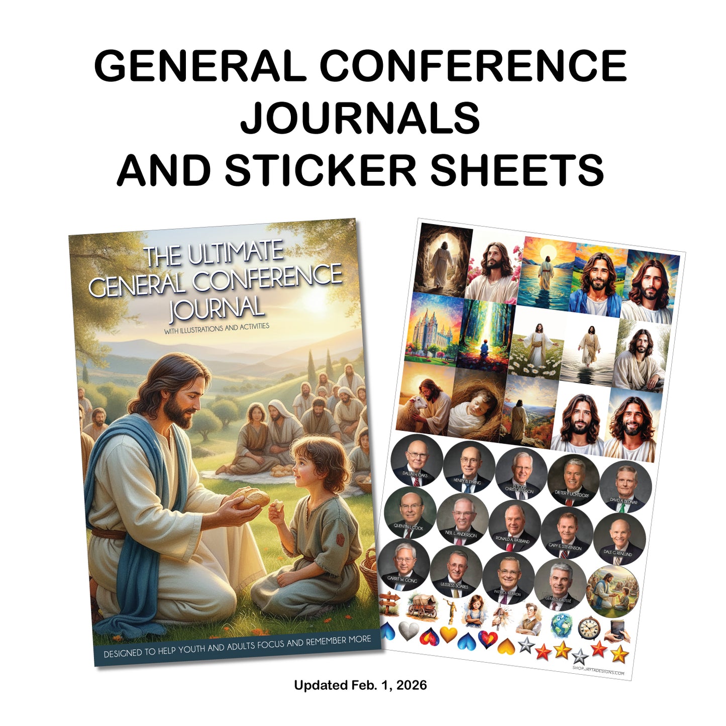 General Conference Journal and Sticker Sheet- 2nd Edition - Updated Feb 1, 2026