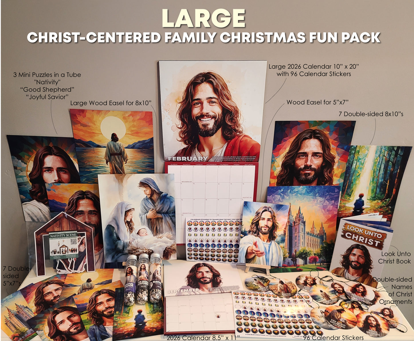 Christ-centered Family Christmas Fun Packs- Ships in 1-2 Days!