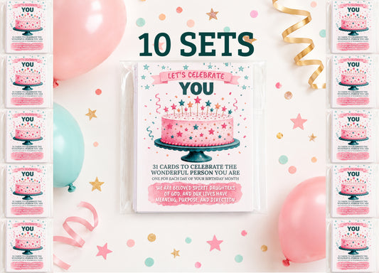 Let’s Celebrate You! 10 Complete Birthday Gift Sets with Easels  (Comes out to $1.09 per set during launch sale)