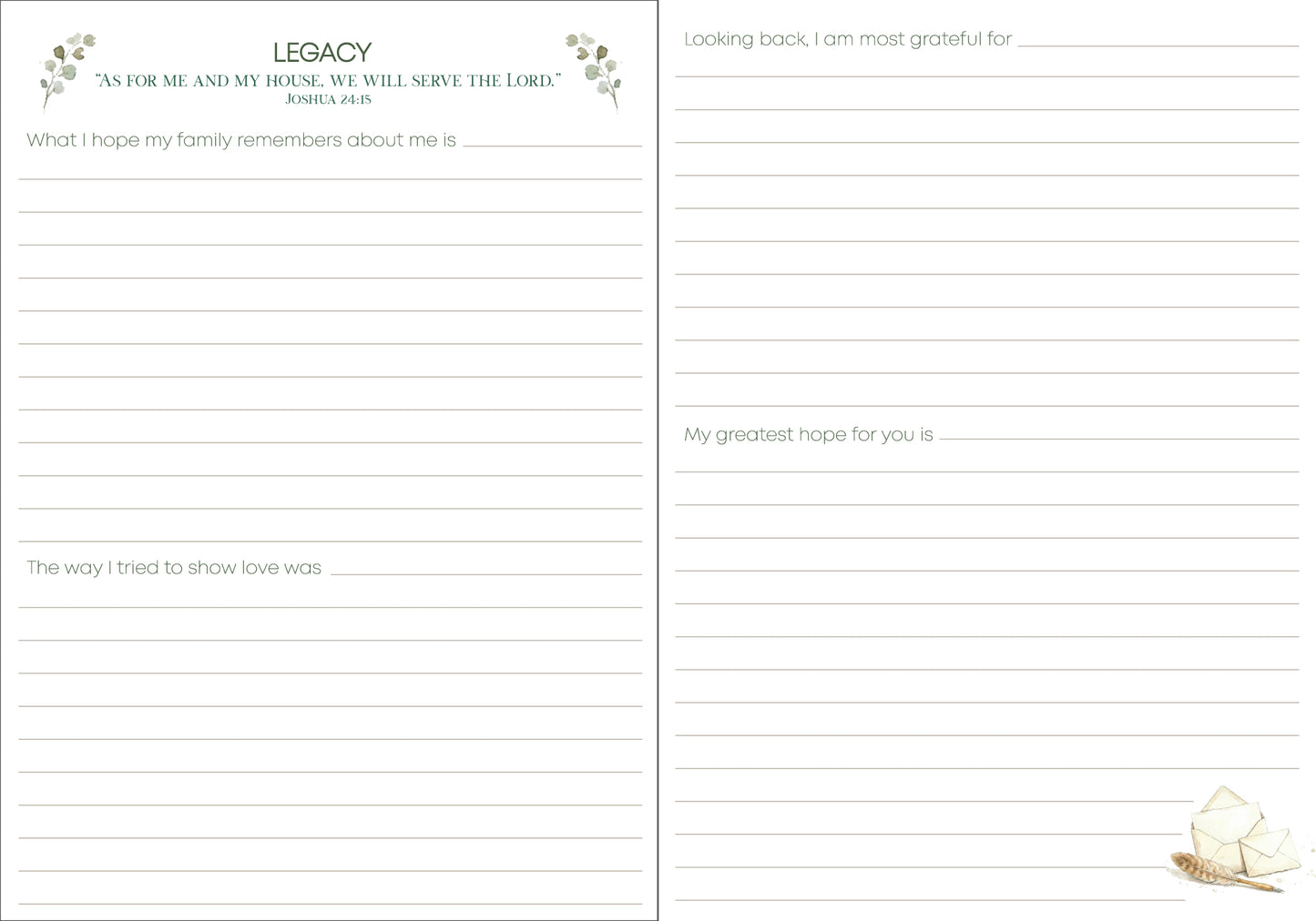 Tell Me Your Story- A Guided Journal to Preserve Your Faith-filled Story for Generations
