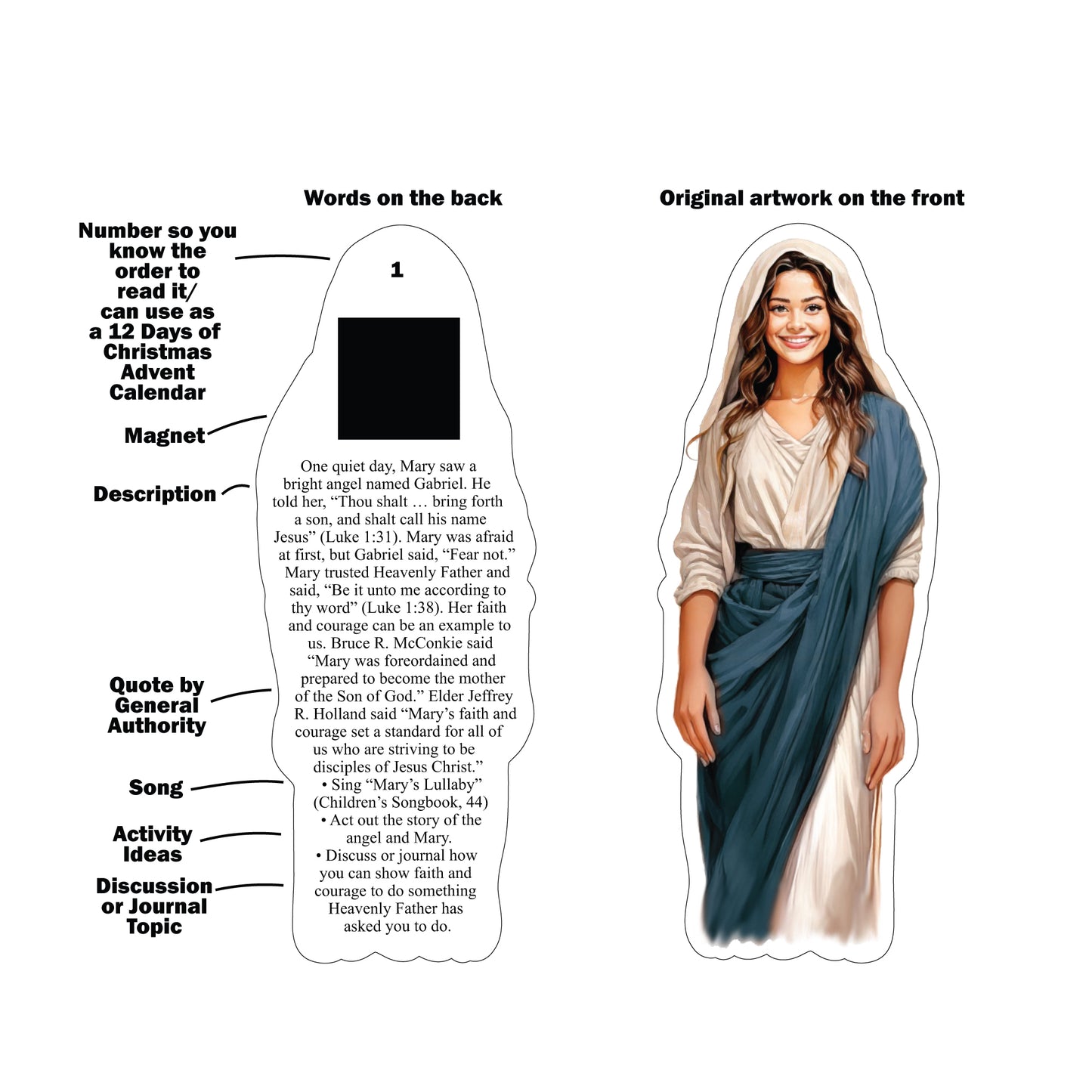 Magnetic Nativity Scene & Advent Calendar with Daily Christ-centered Devotionals