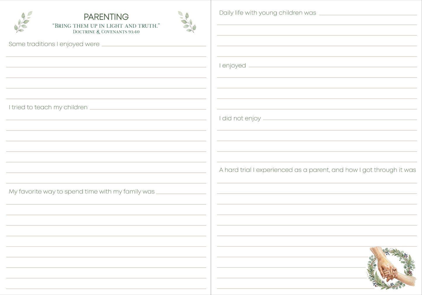 Tell Me Your Story- A Guided Journal to Preserve Your Faith-filled Story for Generations